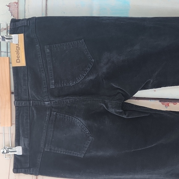 Desigual Velour Cotton Stretch Pants 38P2648 FLORES - Picture 6 of 9